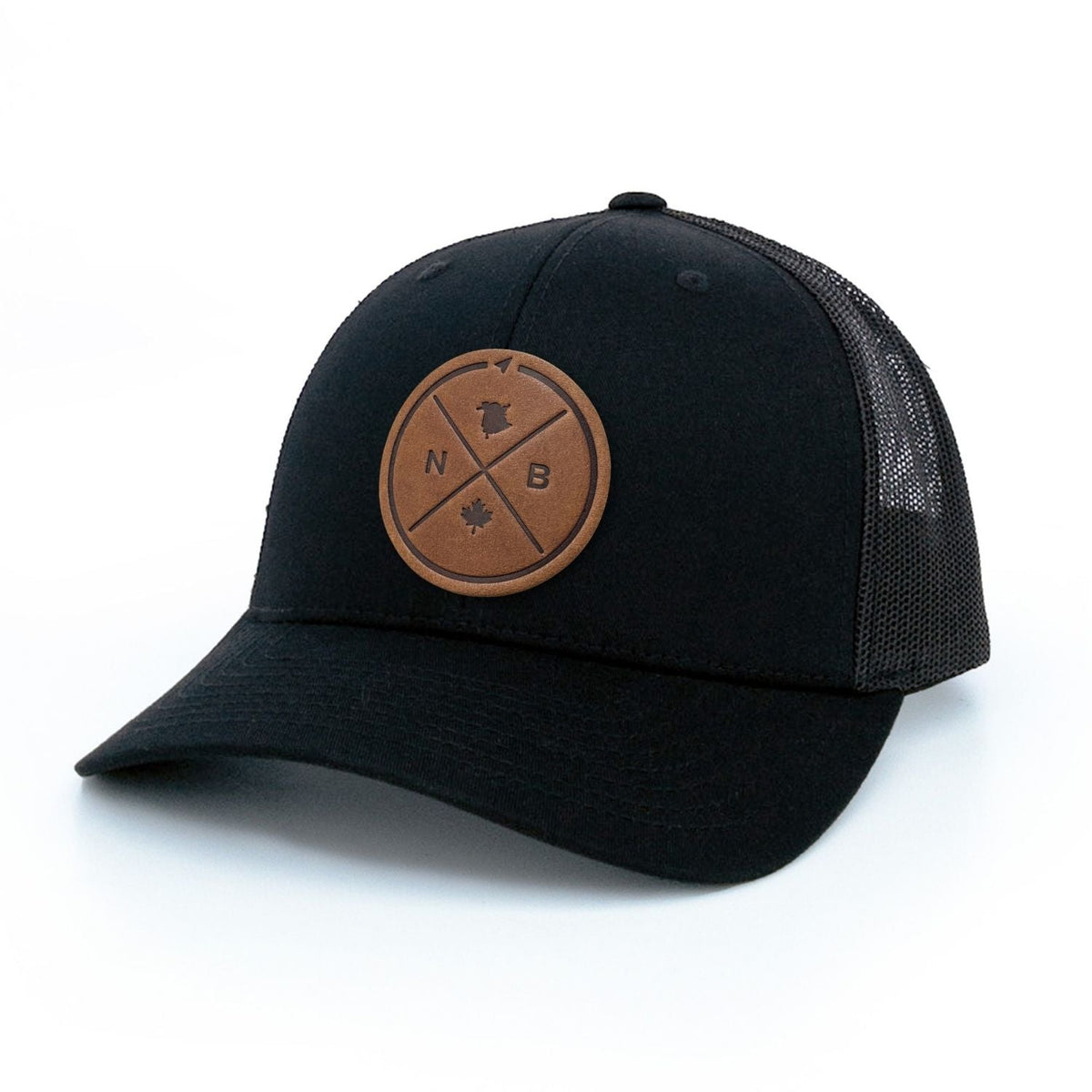 New Brunswick Compass Leather Patch Trucker Hat