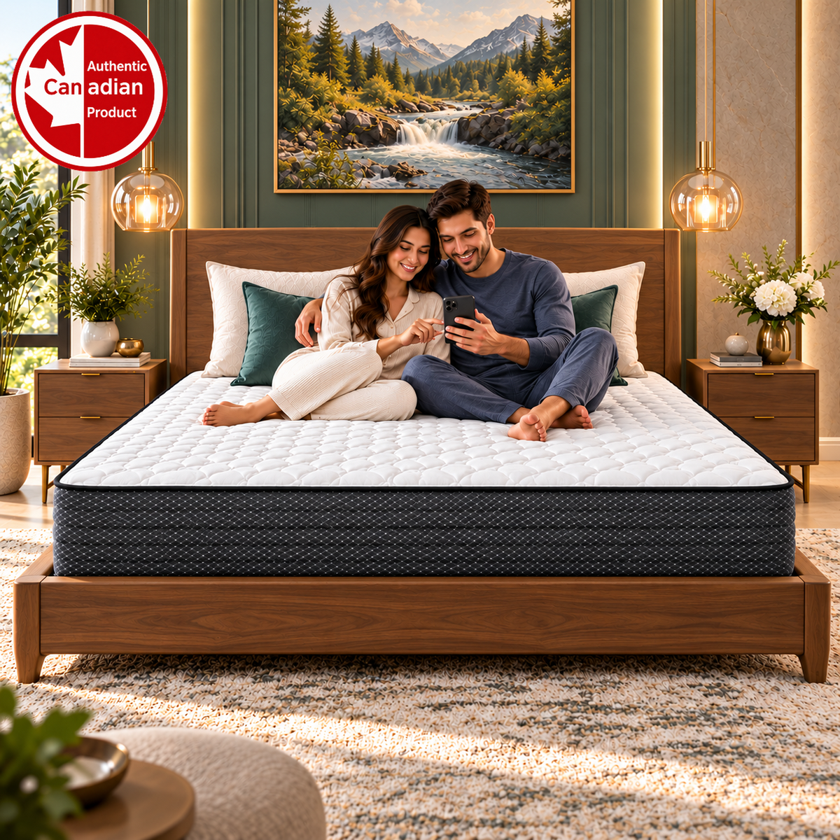UltraFlex® PRESTIGE Medium-Firm Orthopedic Hybrid Mattress with HDCoil Support and Foam-Encased Stability — Made in Canada