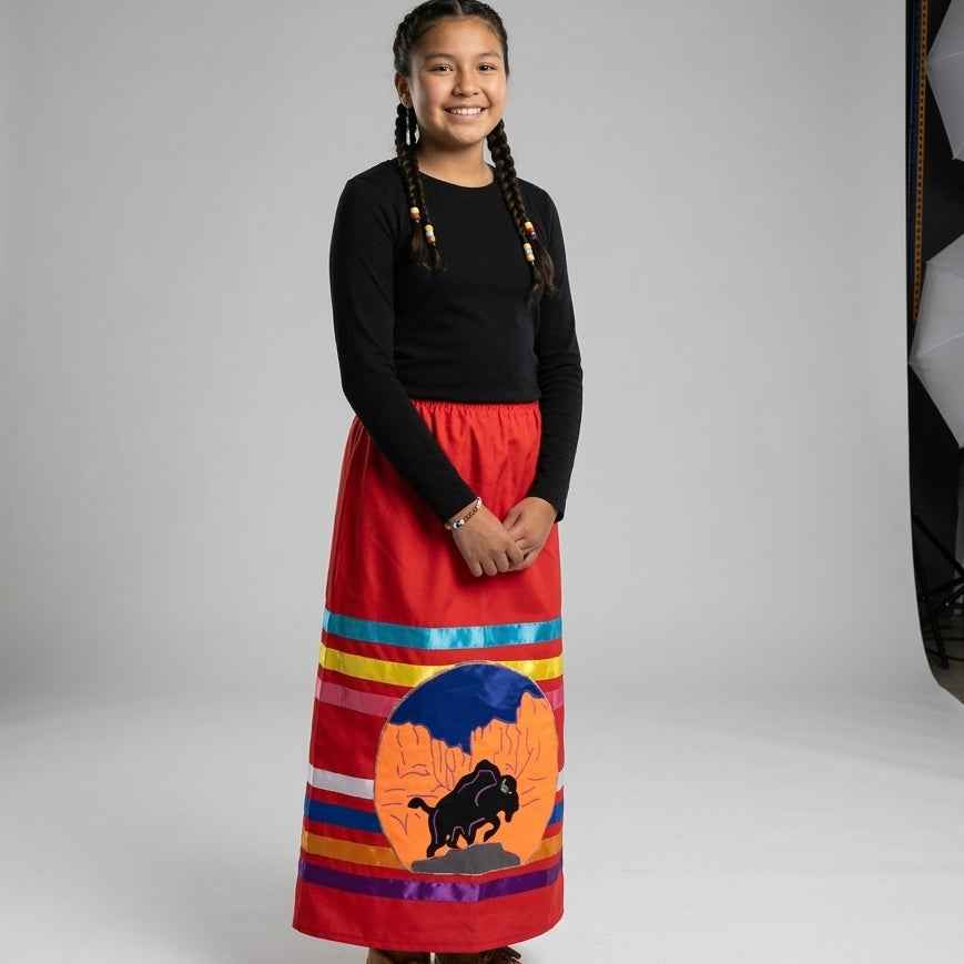 OLDTRIBES™ Youth Buffalo Ribbon Skirt