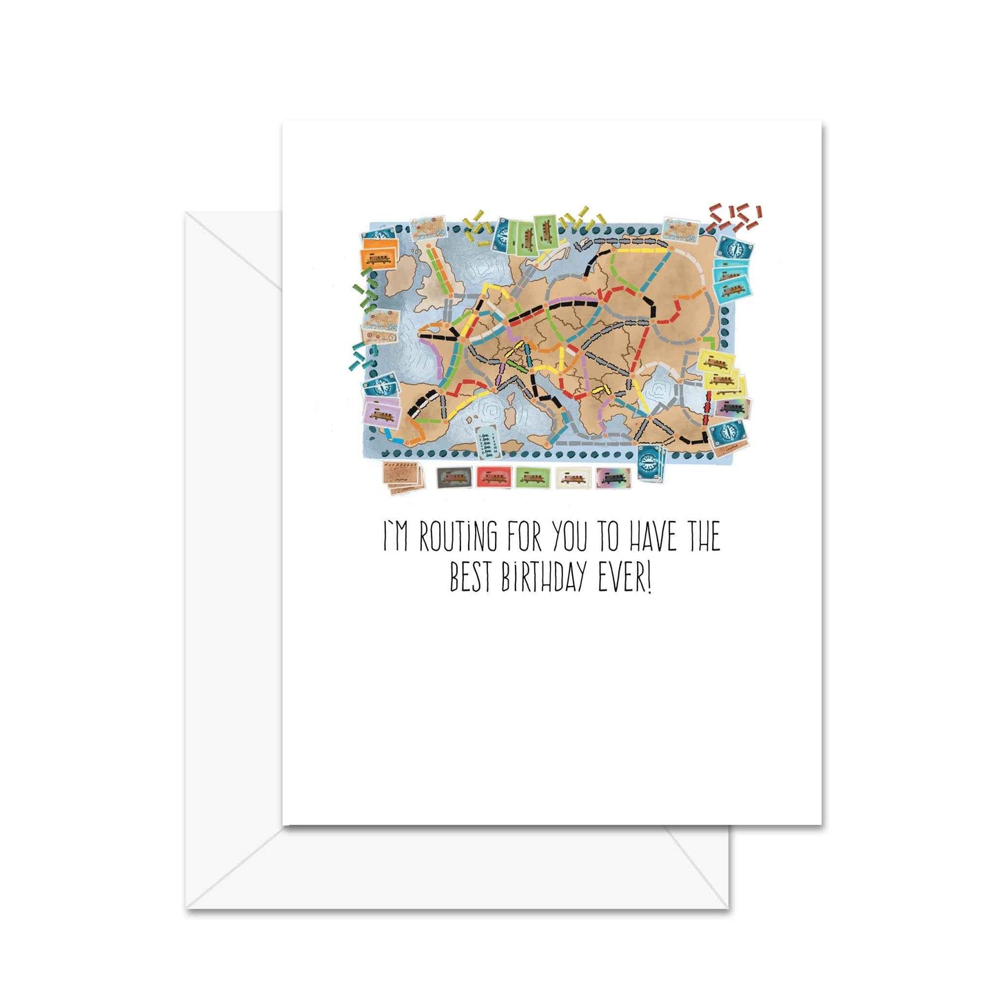 I'm Routing For You To Have The Best Birthday Ever! - Greeting Card