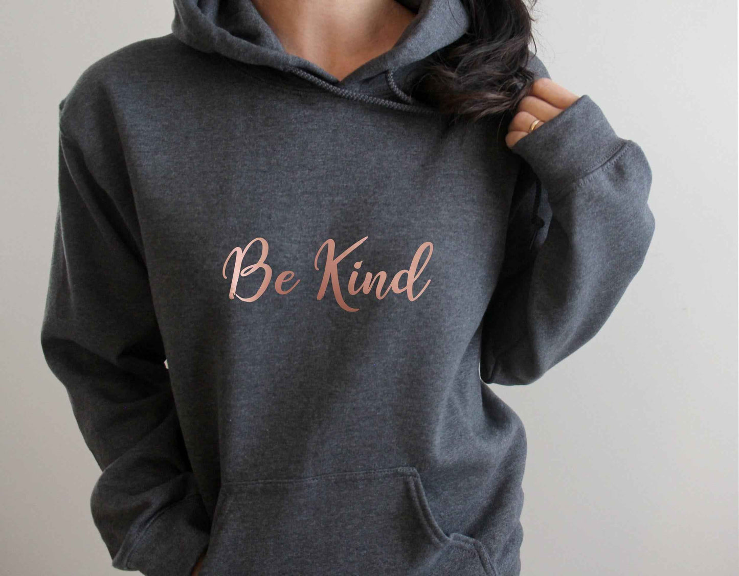 Be Kind Hoodie in Rose Gold