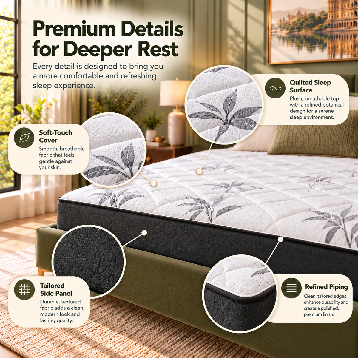 UltraFlex® DreamEasy Gel-Infused Foam Mattress with Quilted Comfort and a Soft Bamboo Cover — Made in Canada