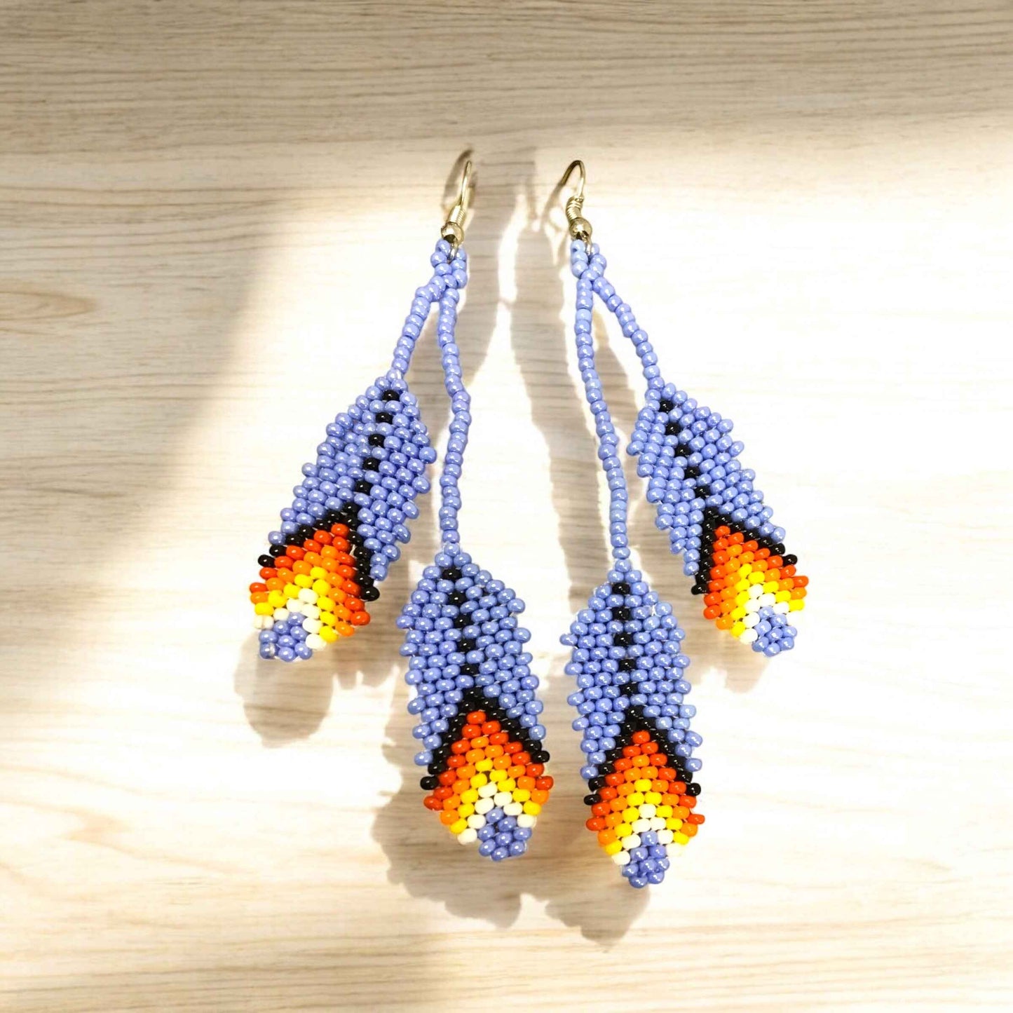 OldTribes™ Lavender Feather Earrings