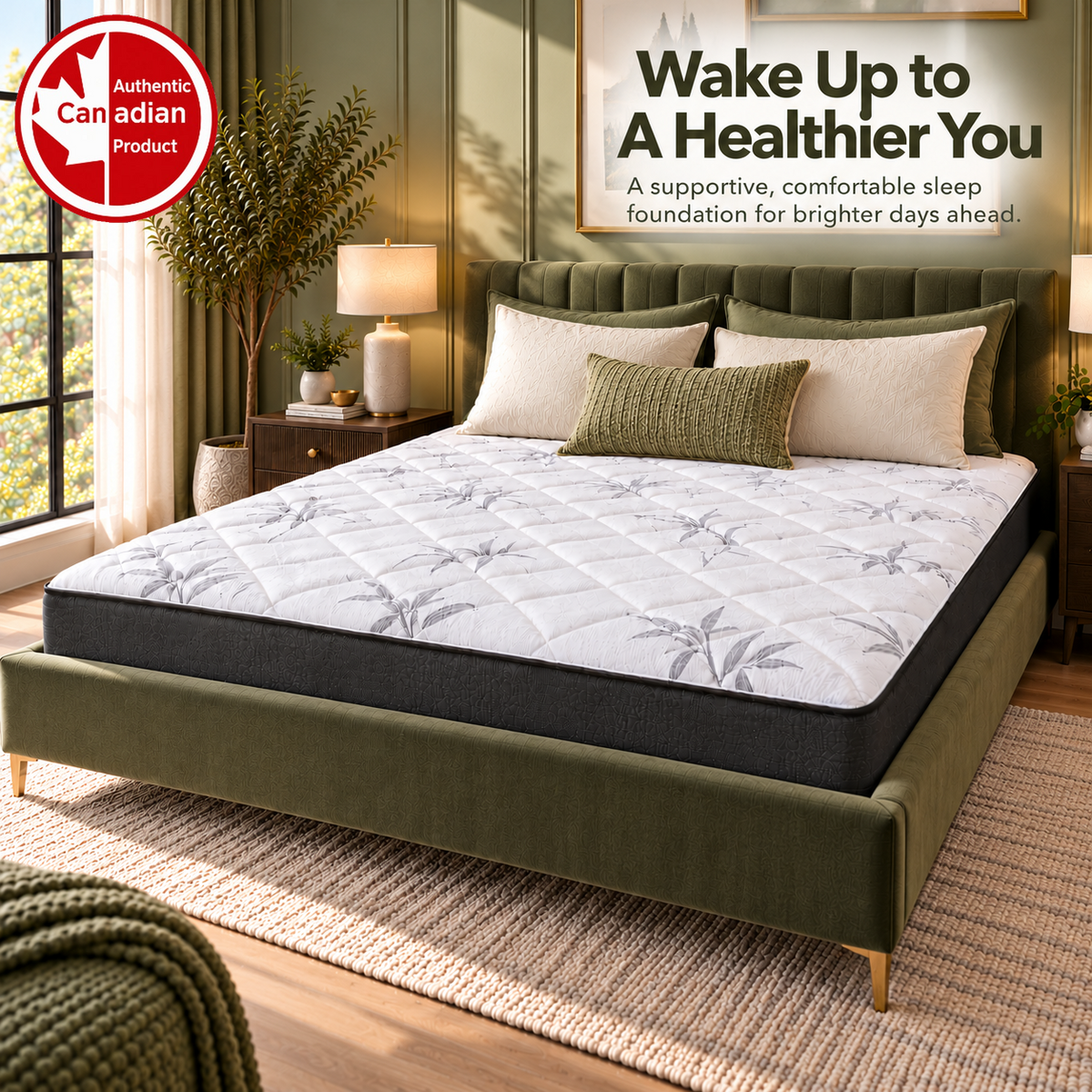 UltraFlex® DreamEasy Gel-Infused Foam Mattress with Quilted Comfort and a Soft Bamboo Cover — Made in Canada