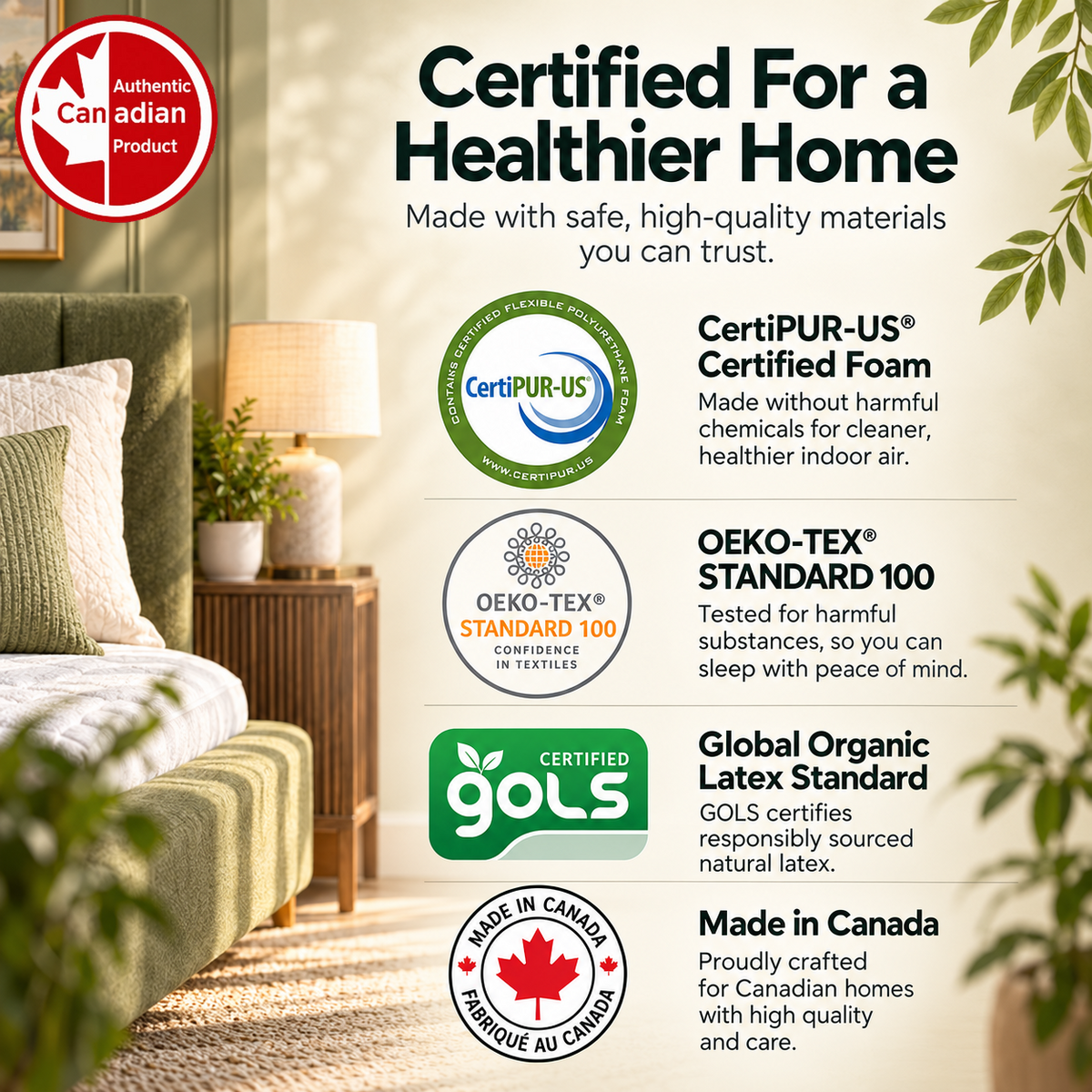 UltraFlex® DreamEasy Gel-Infused Foam Mattress with Quilted Comfort and a Soft Bamboo Cover — Made in Canada