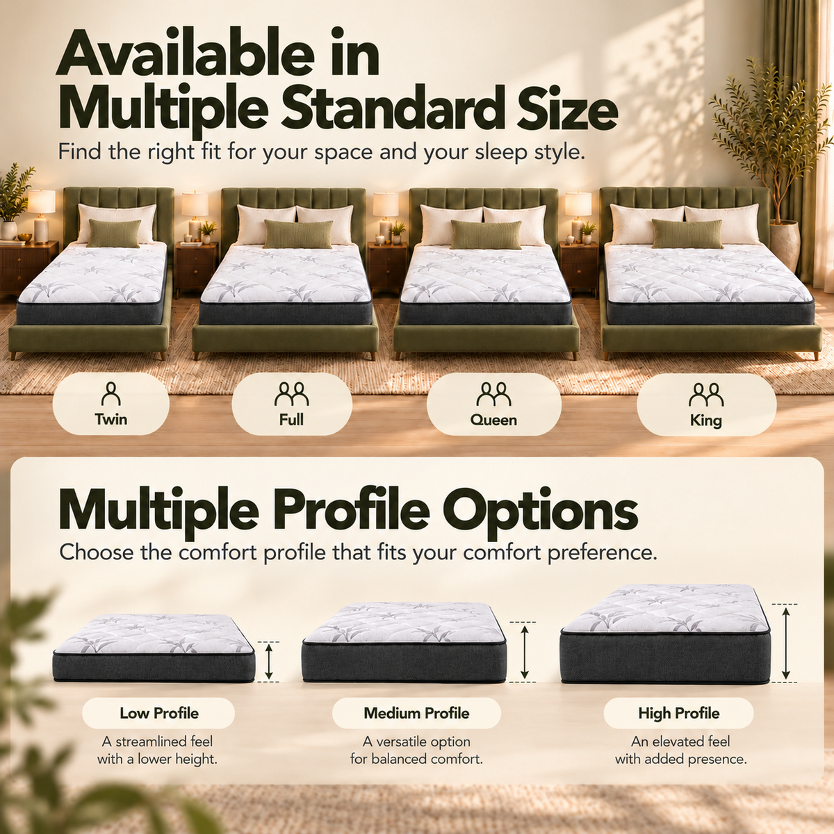 UltraFlex® DreamEasy Gel-Infused Foam Mattress with Quilted Comfort and a Soft Bamboo Cover — Made in Canada