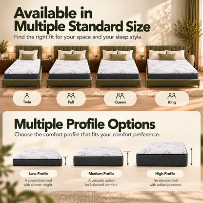 UltraFlex® DreamEasy Gel-Infused Foam Mattress with Quilted Comfort and a Soft Bamboo Cover — Made in Canada