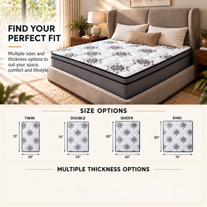 UltraFlex® OASIS Medium Firm HDCoil Hybrid Mattress with Eurotop Comfort — Made in Canada