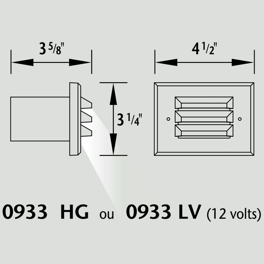 Luminaire paysager pour marche - 0933