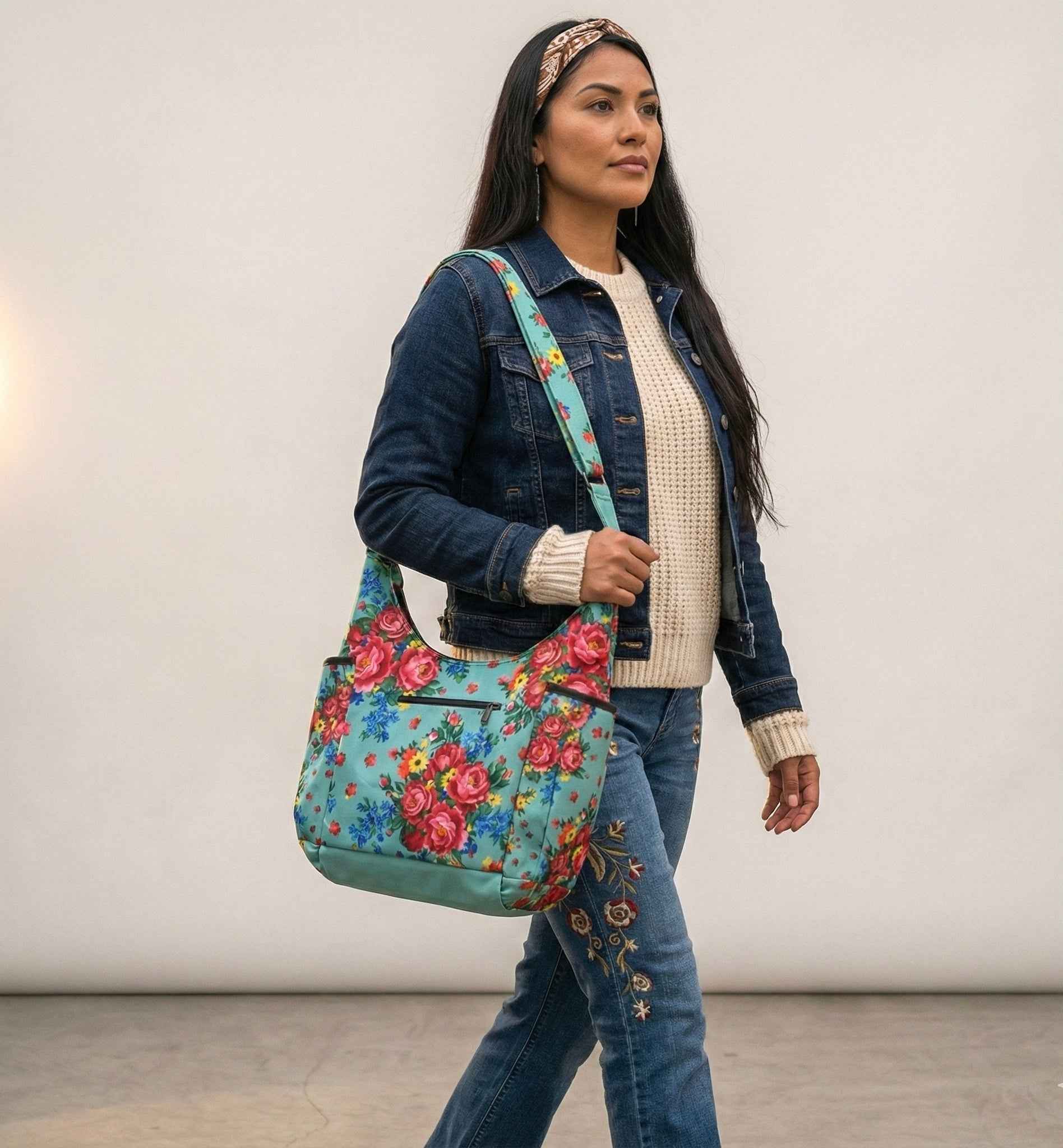 Turquoise Kookum Crossbody Bag