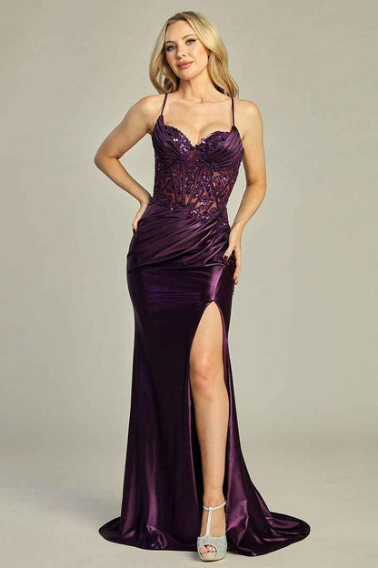 SWEETHEART FITTED SATIN DRESS