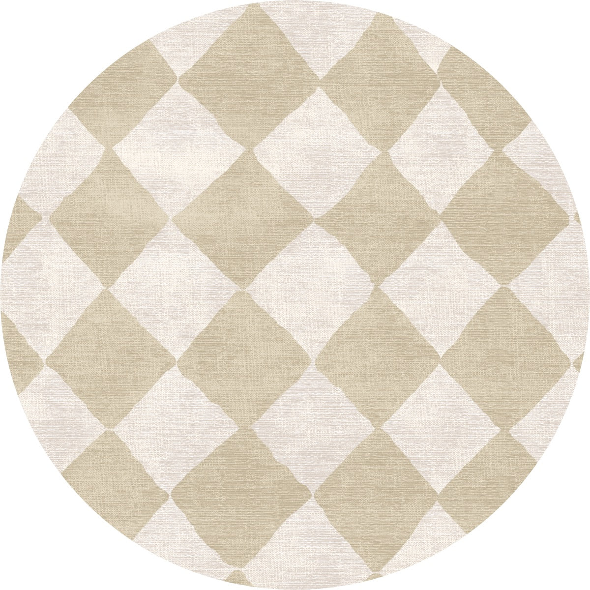 Trestres Karierter Teppich Natur & Elfenbein