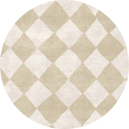Trestres Karierter Teppich Natur & Elfenbein