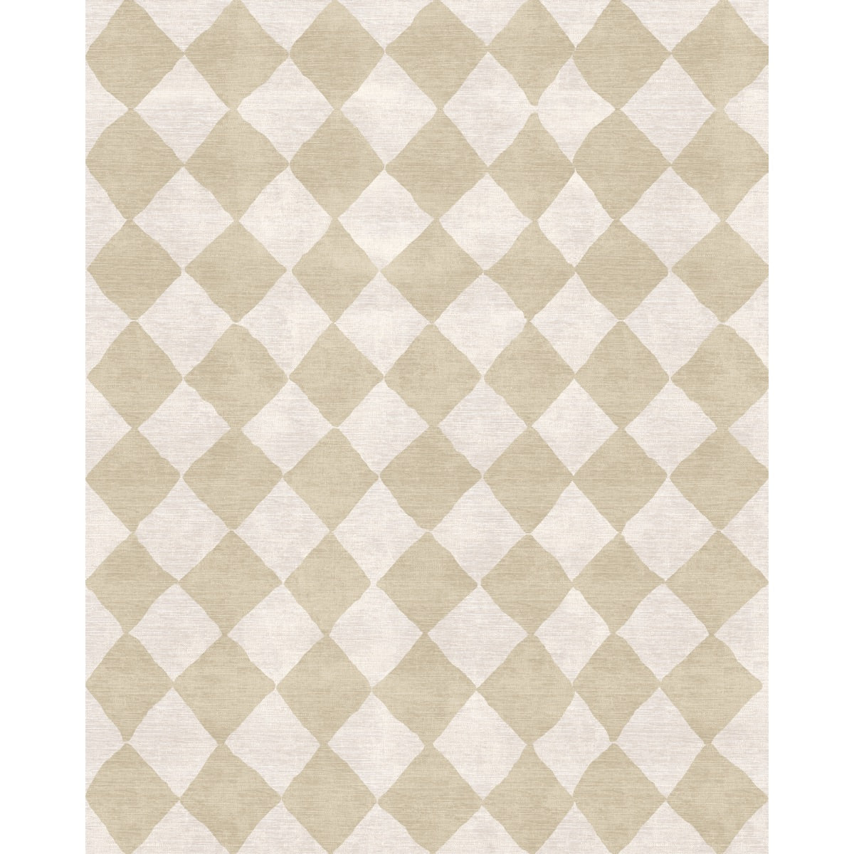 Trestres Karierter Teppich Natur & Elfenbein