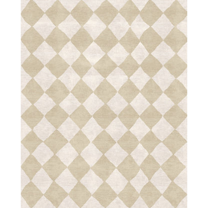 Trestres Karierter Teppich Natur & Elfenbein