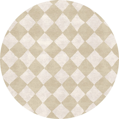 Trestres Karierter Teppich Natur & Elfenbein