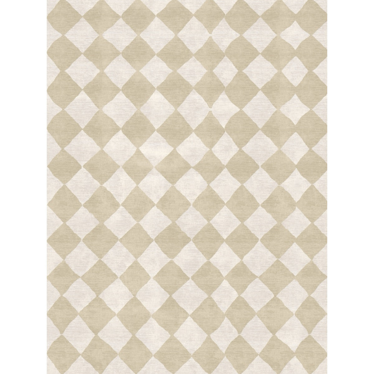 Trestres Karierter Teppich Natur & Elfenbein