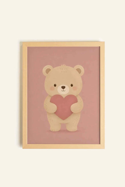 MY TEDDY, Oeuvre sur toile rigide, encadré Naturel Clair (collective)