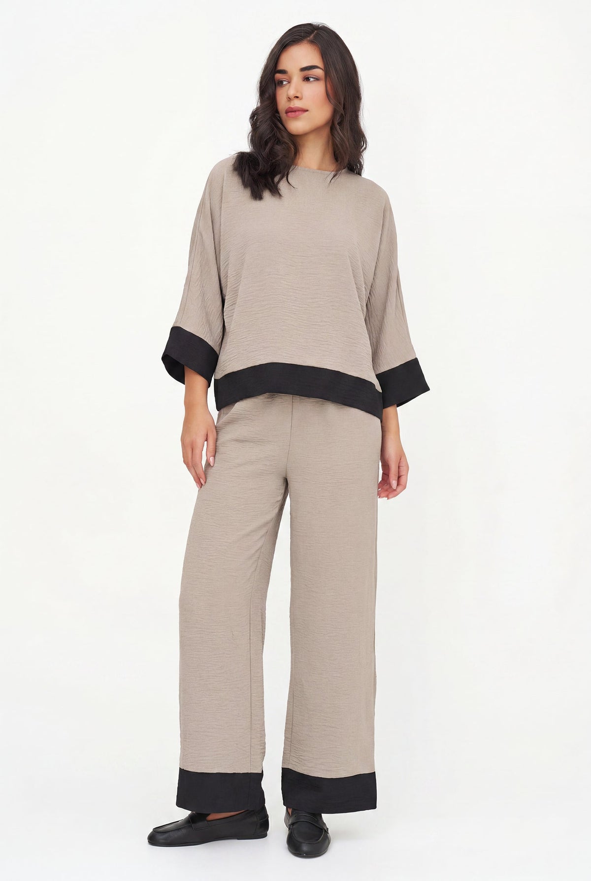 Women's Color-Block Woven Top