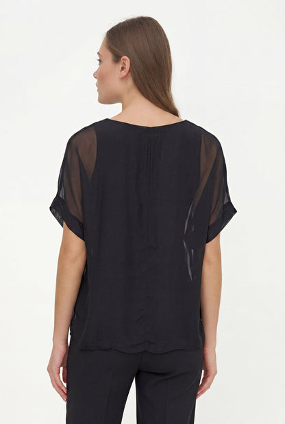 Women's Woven V-Neck Top