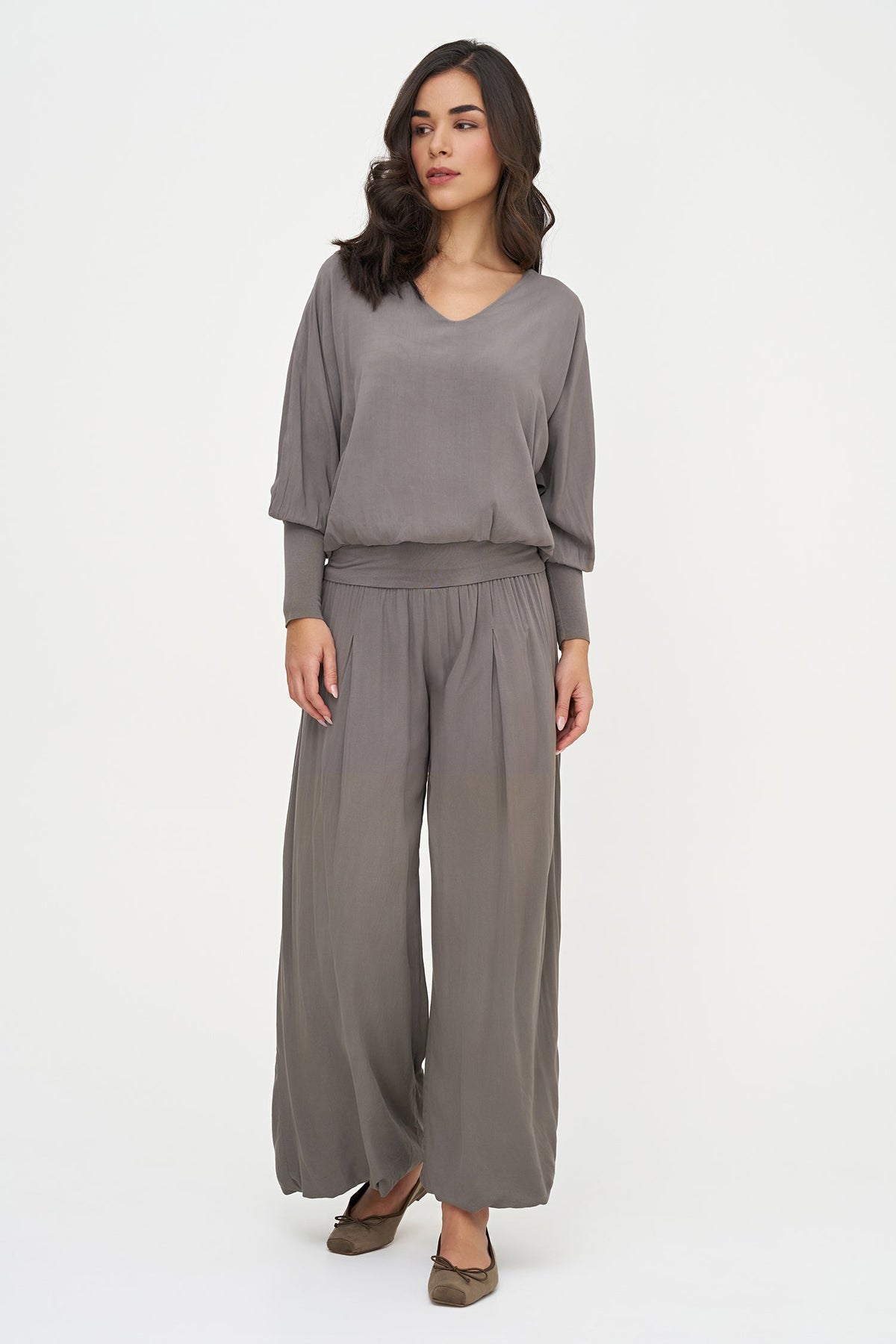 Women's Woven V-Neck Top