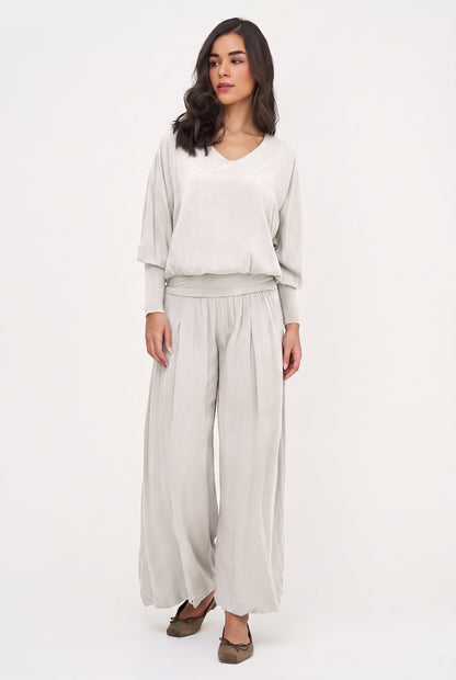Women's Woven V-Neck Top
