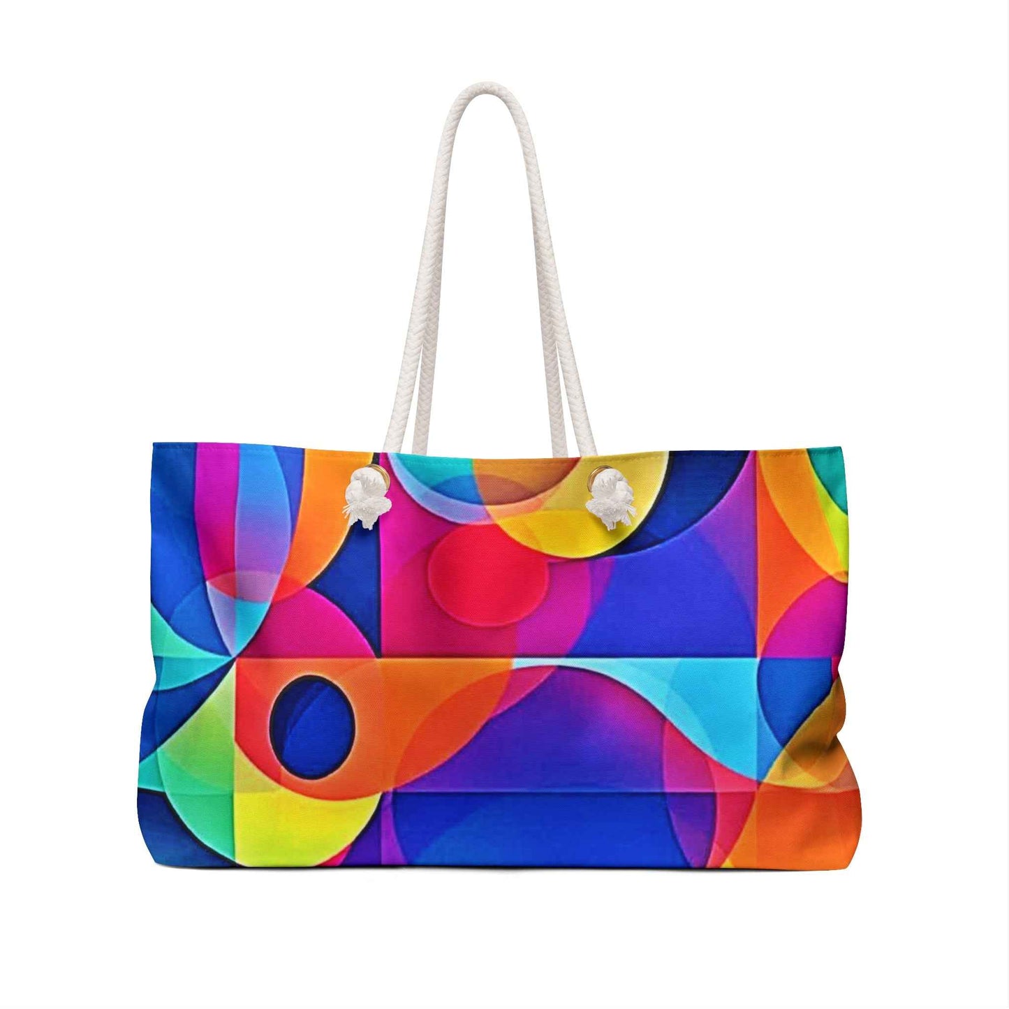 Abstract Colorful Geometric Pattern Weekender Bag | Vibrant Travel Tote