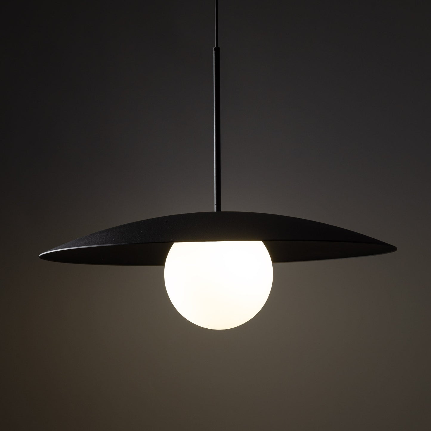 SLATE Mid-Century Modern Wide Dome Pendant Light for Kitchen Island & Dining Table - AURABAGS SHOP