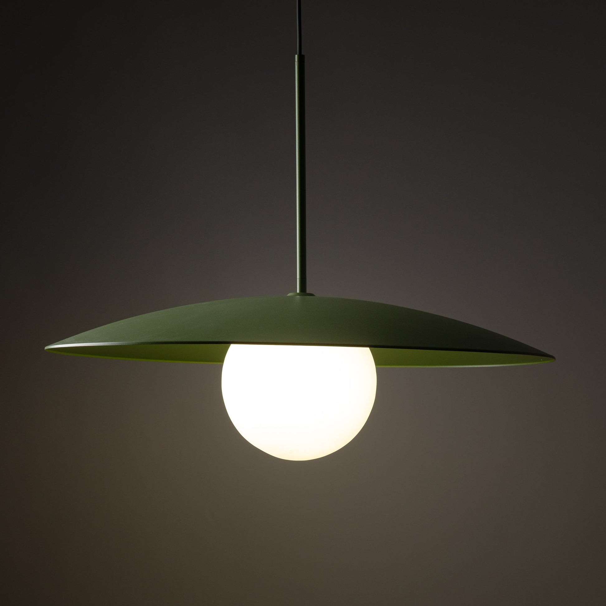 SLATE Mid-Century Modern Wide Dome Pendant Light for Kitchen Island & Dining Table - AURABAGS SHOP