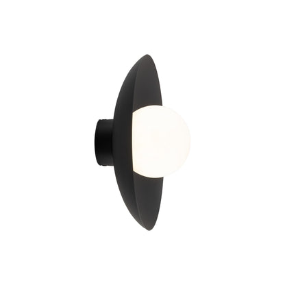 SLATE Opal Glass Wall Sconce & Flush Mount for Bedroom, Hallway & Kitchen