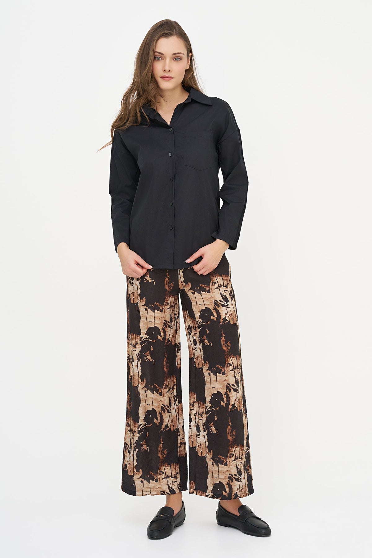 Women's Printed Woven Pull-On Pants