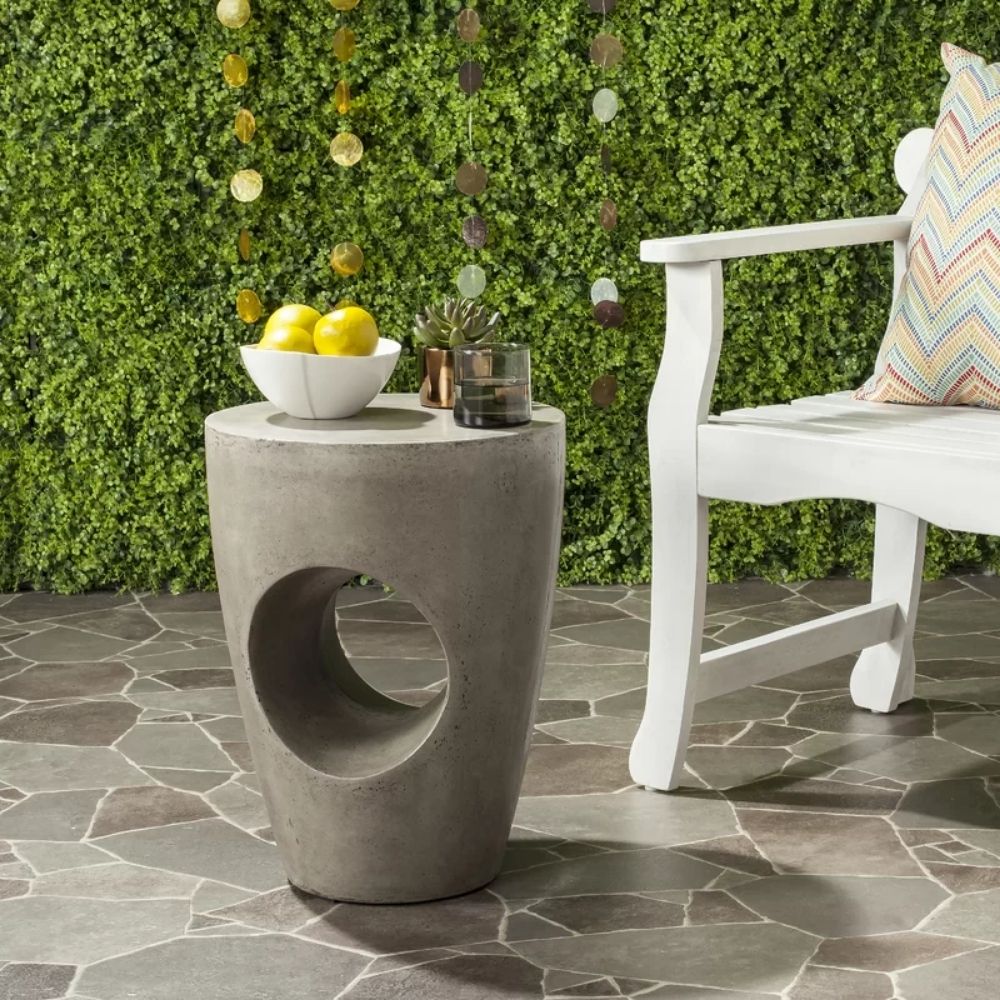 Olivia Terrazzo-Beistelltisch aus Beton im Mid-Century-Stil