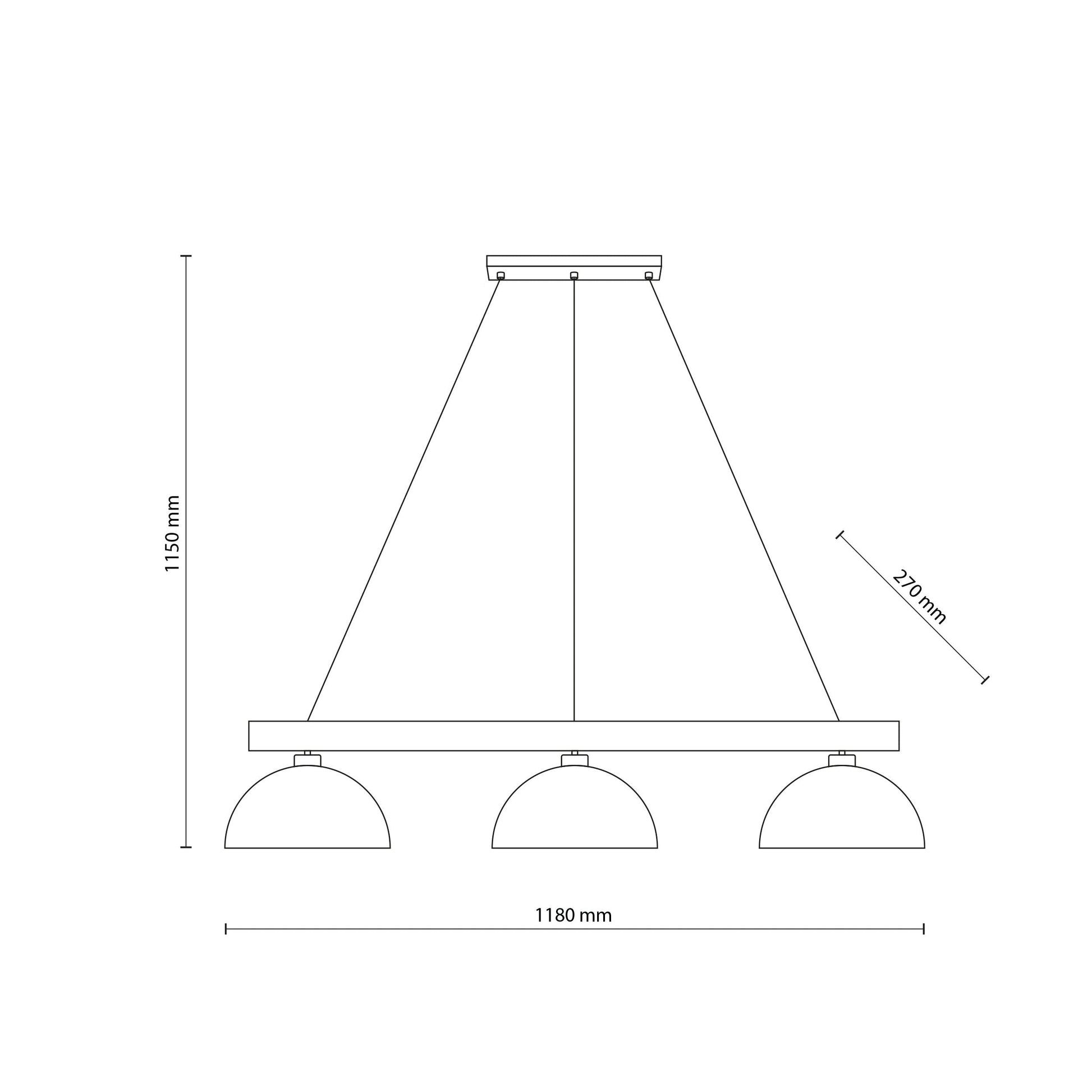 OSLO Brown Scandinavian Pendant Light 3 - AURABAGS SHOP