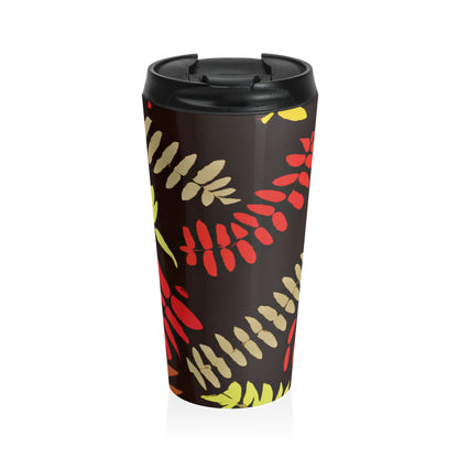 Travel Mug — Colorful Autumn Fern Stainless Steel Tumbler - AURABAGS SHOP