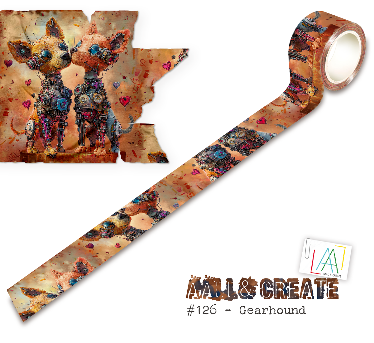 AALL and Create - Washi Tape 25mm x 10m - Gearhound (Layer-It-Up!)