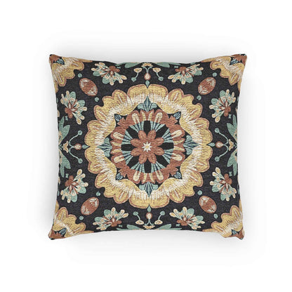 Boho Mandala Woven Pillow | Kilim Mosaic Cushion Cover