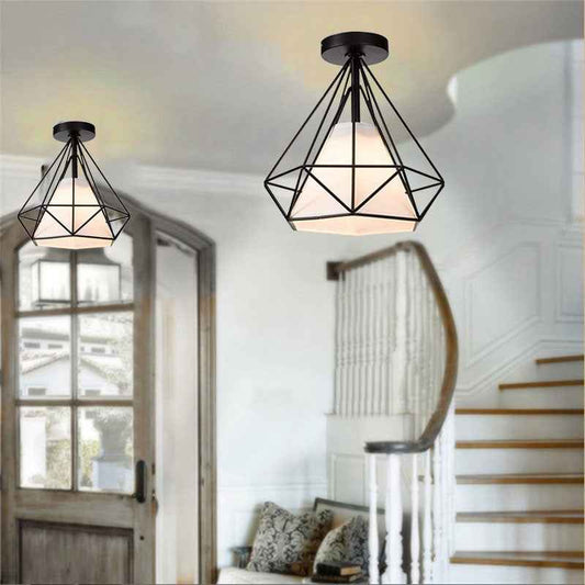 Modern Minimalist LED Ceiling Light – Black or White Adjustable Hanging Fixture for Living Room, Bedroom & Home