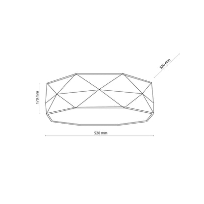 KANTOOR Gray Modern Flush Mount Light - AURABAGS SHOP