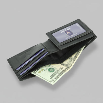 Men's RFID Bifold Wallet with Left ID Flap