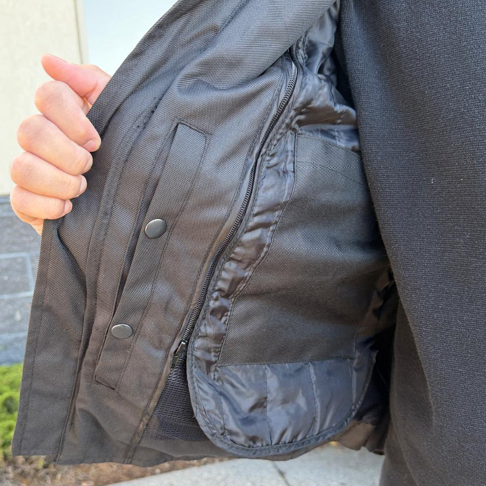 Open Road Men's Reflective Skull Cordura Motorcycle Jacket
