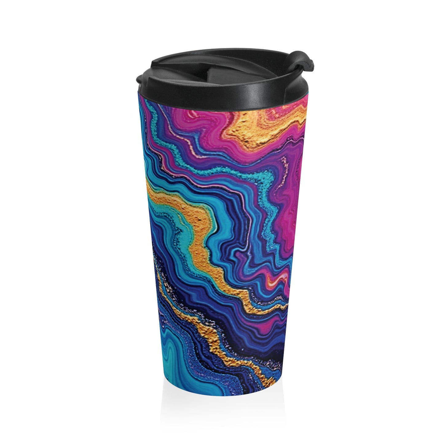 Geode Swirl Stainless Steel Travel Mug - AURABAGS SHOP