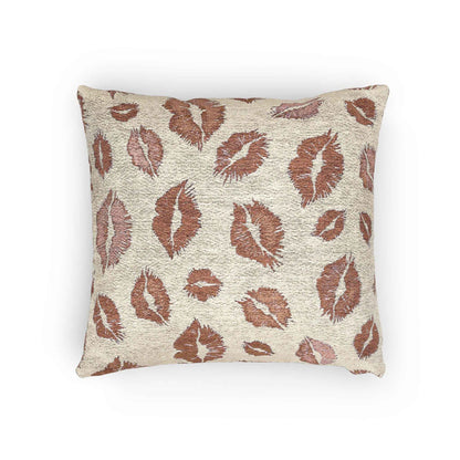 Kiss Pattern Woven Pillow | Decorative Throw Pillow for Home & Outdoor