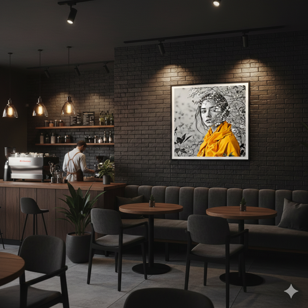 Yellow Scarf Portrait Digital Art - AURABAGS SHOP