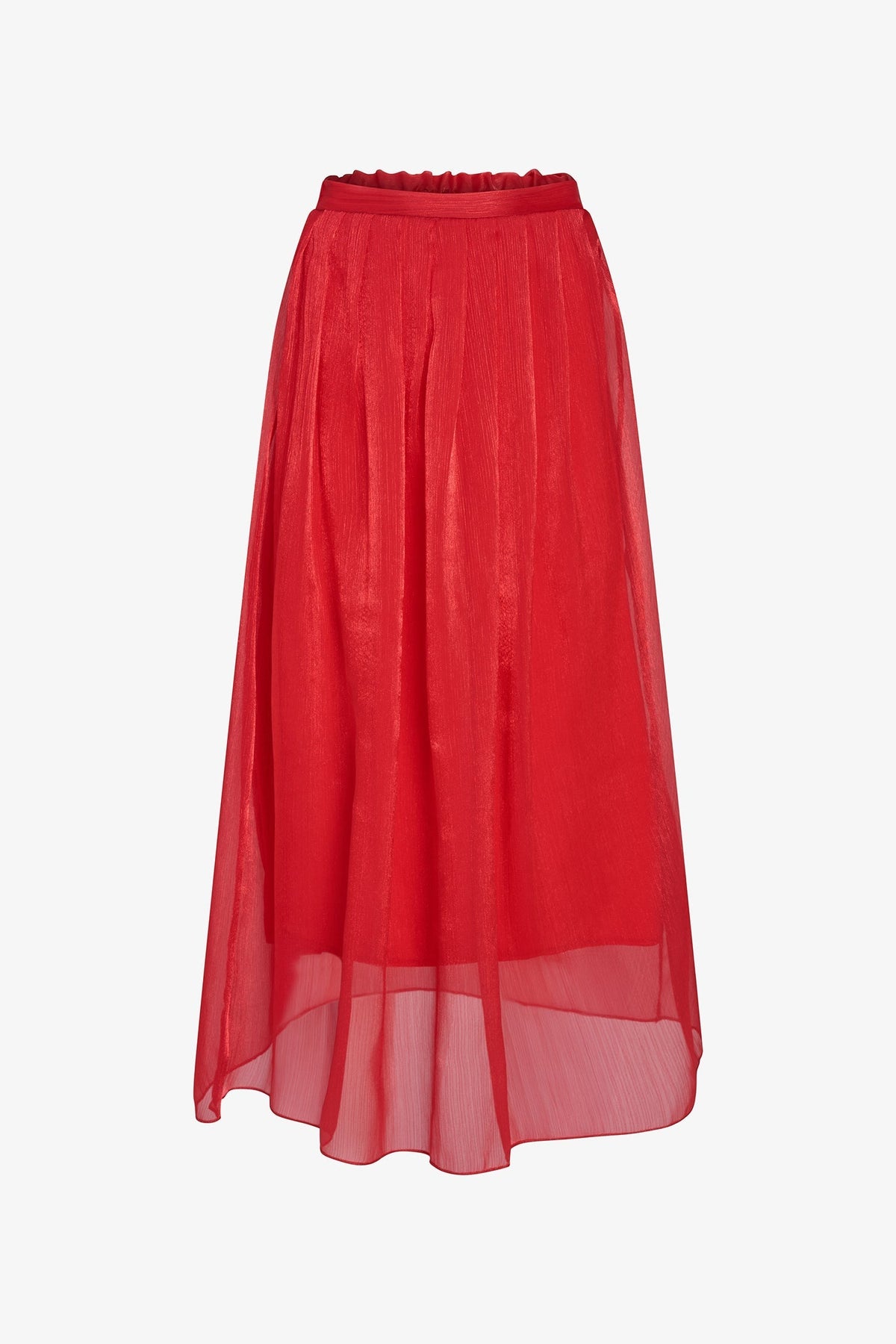 Women's Woven Pull-On A-Line Skirt with Front Pleat Details