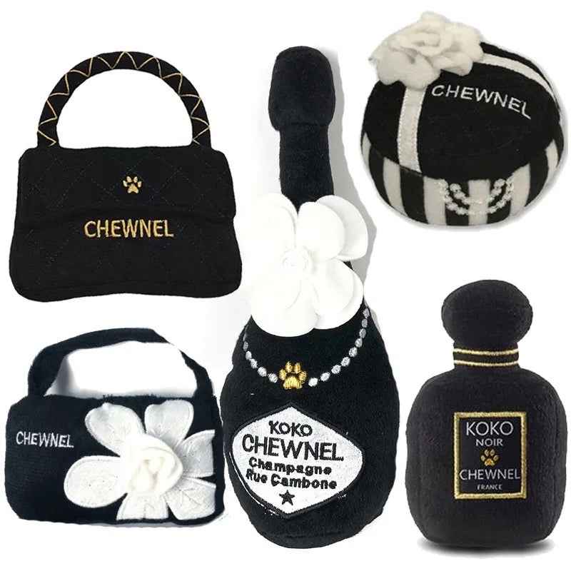 Chewnel Luxury Plush Dog Toy – Soft Designer-Inspired Chew Toy