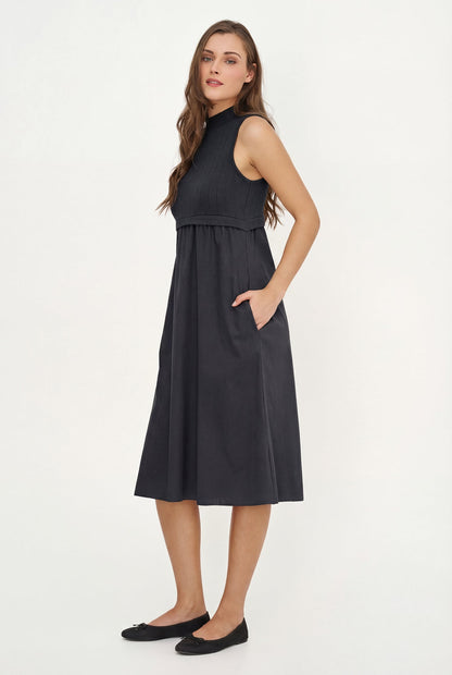 Women's Sleeveless Mock-Neck Dress