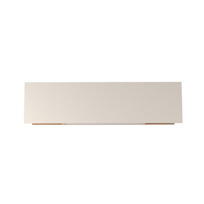 Eureka Modern 53.14" TV-Schrank mit 4 Einlegeböden - Cremeweiß Glänzend/Ahorn Creme