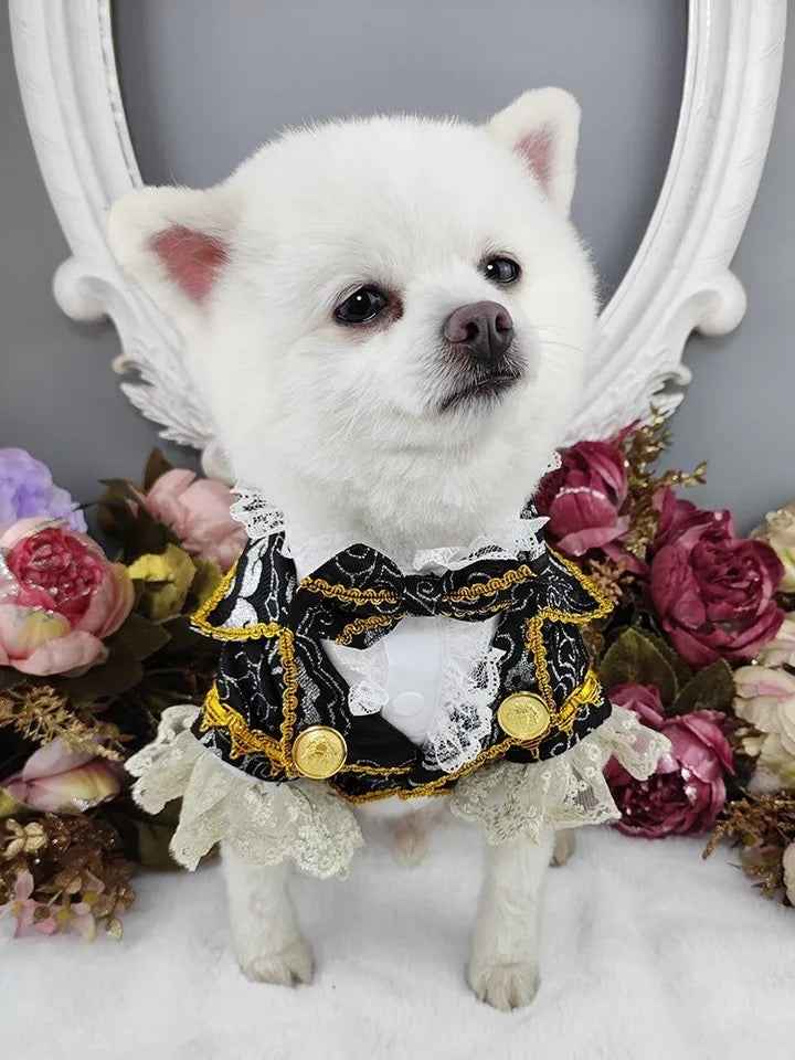 Classic Formal Dog Tuxedo Suit | Wedding Dog Suit with Bow Tie