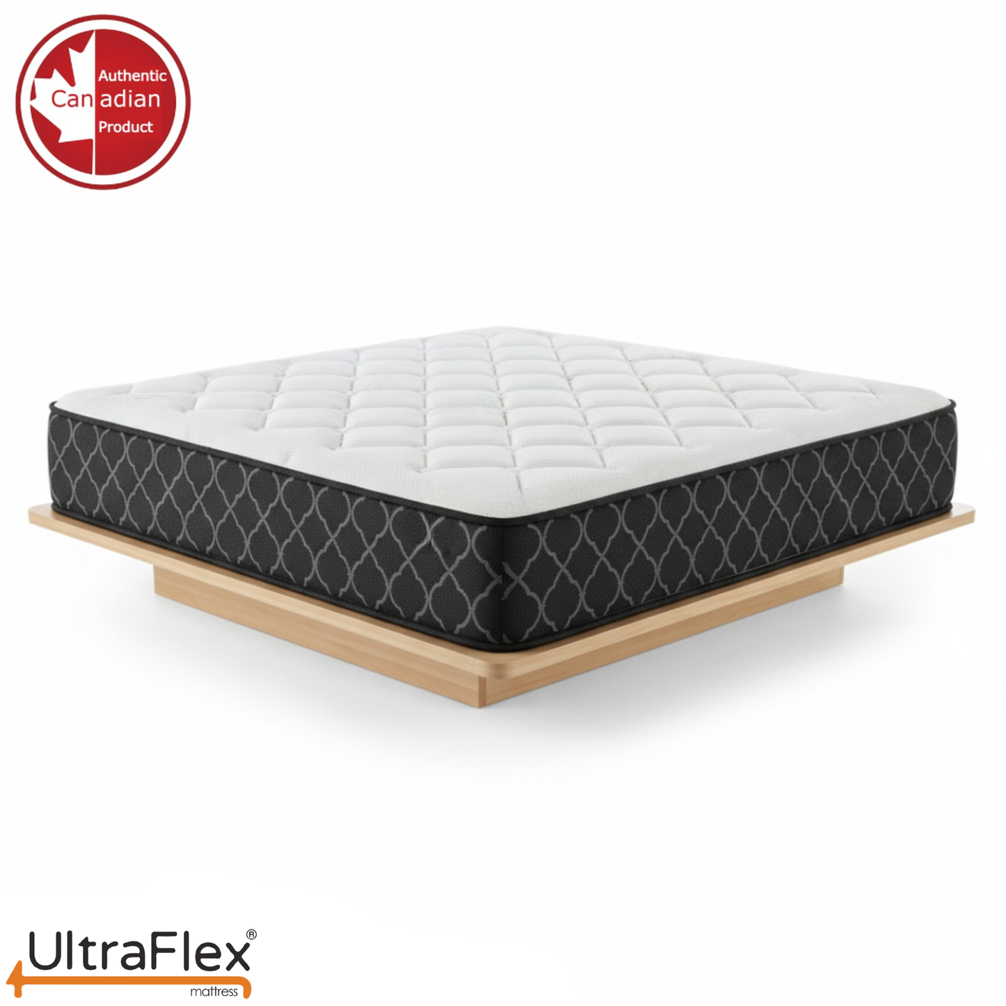 UltraFlex® SUMMIT Federkern-Hybridmatratze – Orthopädische Unterstützung aus kanadischer Herstellung mit kühlendem Gel-Schaum, gesteppter Oberseite, atmungsaktivem & hypoallergenem Komfort, Kantenunterstützung & Bewegungsisolierung