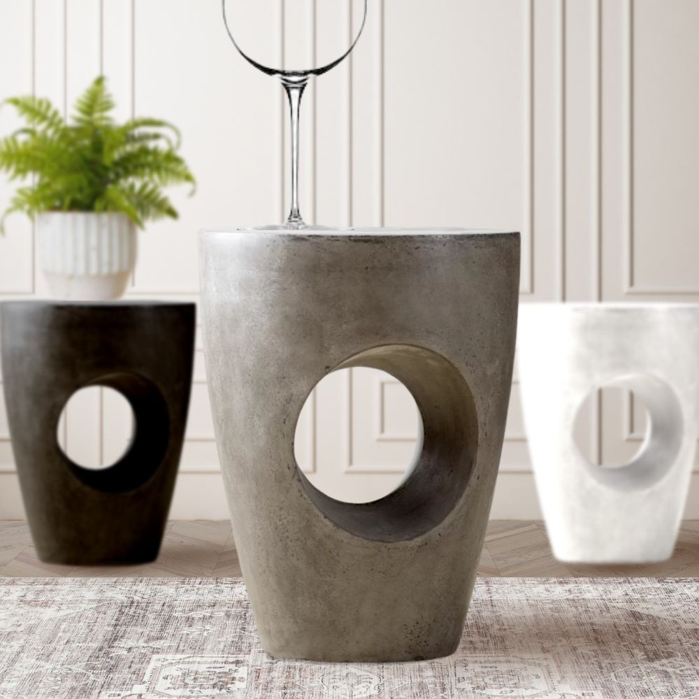 Olivia Terrazzo-Beistelltisch aus Beton im Mid-Century-Stil